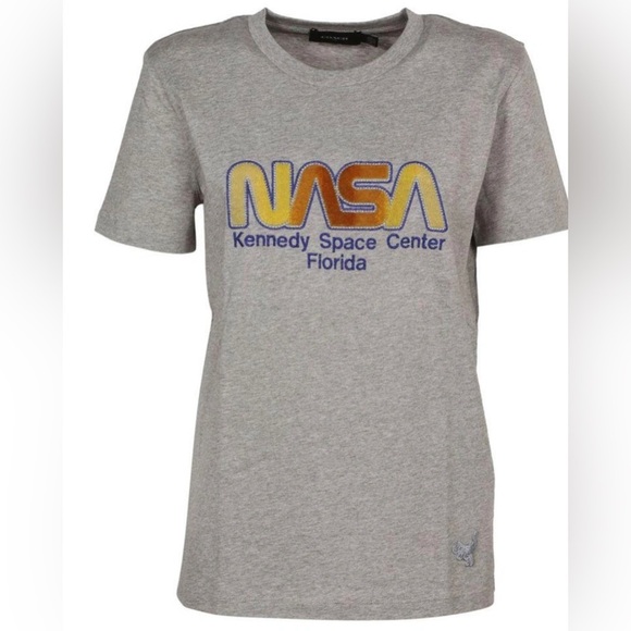 COACH NASA T-SHIRT MEDIUM GREY NEW - Picture 2 of 8